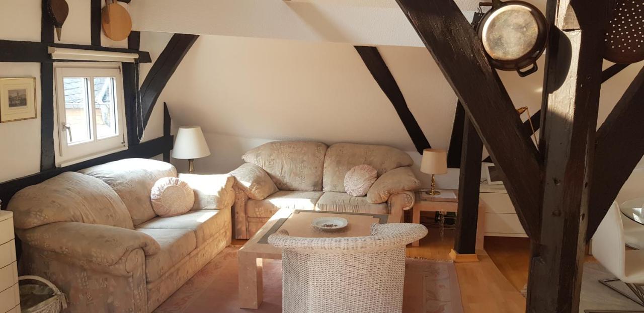 Neu - Penthouse im historischen Fachwerkhaus mit grosser Dachterrasse an zentralster Lage Boppard Exterior foto