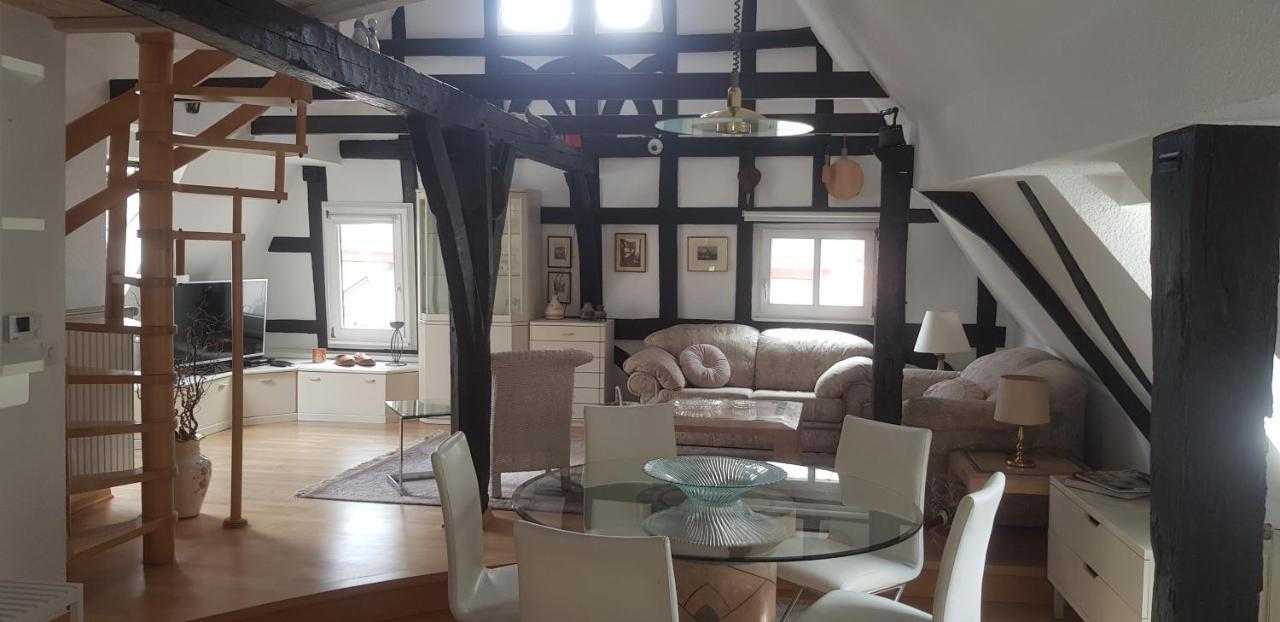 Neu - Penthouse im historischen Fachwerkhaus mit grosser Dachterrasse an zentralster Lage Boppard Exterior foto